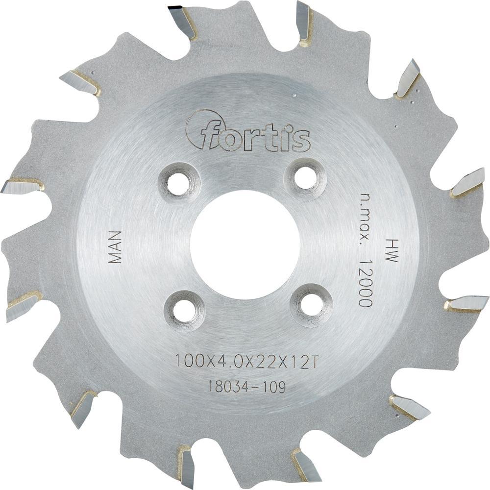 Fortis, Fräser, Lamellen Nutfräser HW 100 x 4,0 x 22 12 Zähne