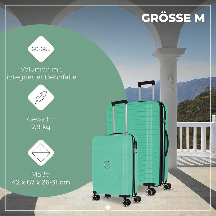 Produktbild Travelite Orbita 4 Rollen Kofferset 3-teilig mit Dehnfalte (208 l)