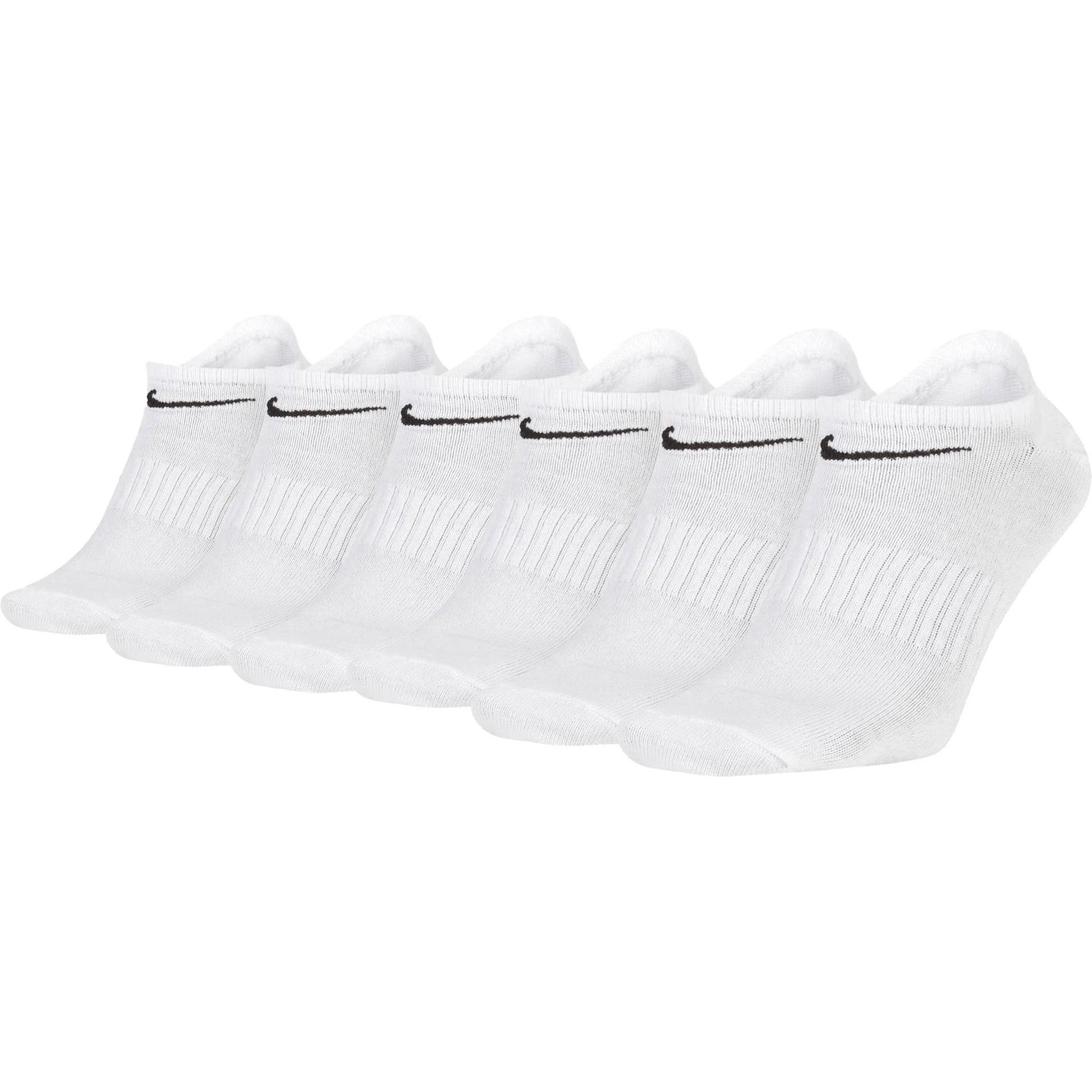 Nike, Herren, Socken, Socken Sportlich Everyday Lightweight No Show, Weiss, (6er Pack, 46 - 50)