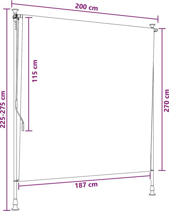 Produktbild vidaXL Rollo (200 x 275 cm)