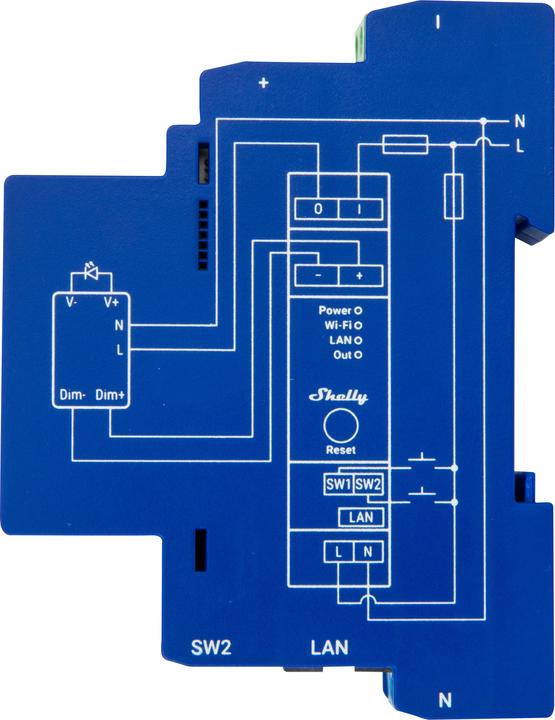 Produktbild Shelly Pro Dimmer 0/1 - 10V PM (Dimmaktor)
