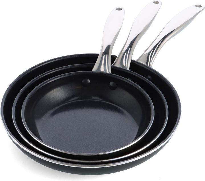 Actual product image Dagelijkse Kost Kost 3-delige pannenset met keramische antikleeflaag 20/24/28 cm (Pan set + pot set, Aluminium)