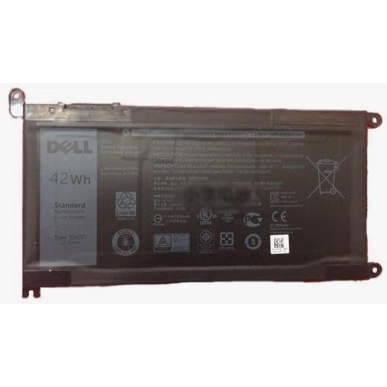 Dell Battery 3 Cell 42WHr Primary Li-ion Logic (3 Zellen), Notebook Akku, Schwarz
