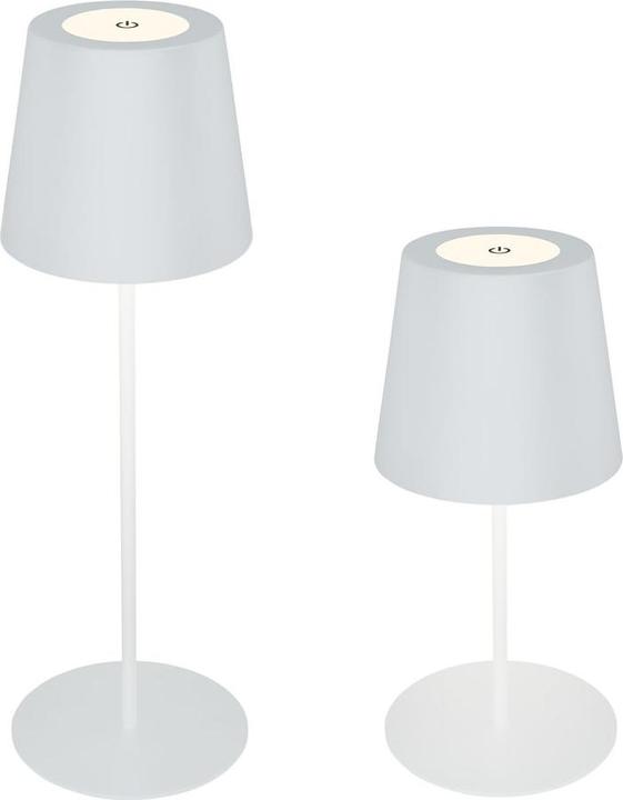 B.K.Licht LED Akku Tischleuchte, IP44, 2,5W, weiss (200 lm)