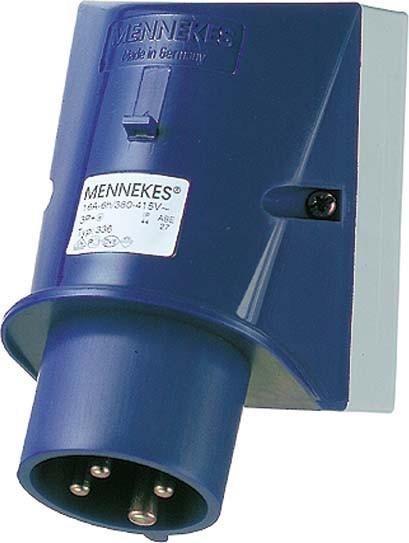 Mennekes MEN 347 32A4P 9H230V Wall plug IP44 (IEC 60309)