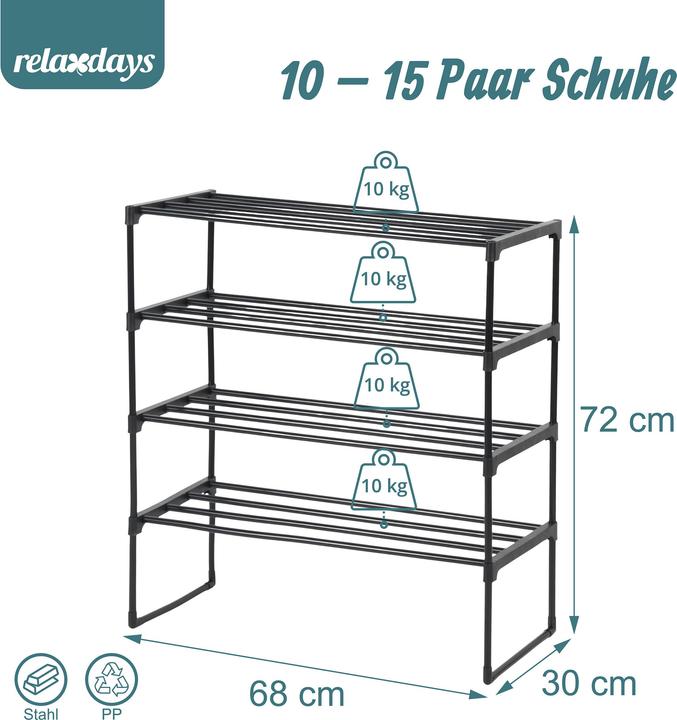 Productafbeelding Relaxdays Schuhregal (68 x 30 x 72 cm)