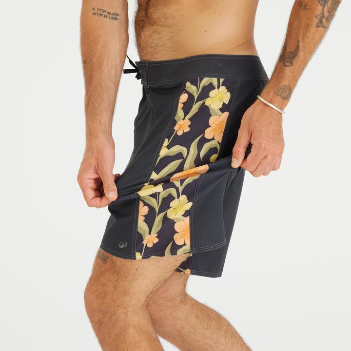 Produktbild Olaian Boardshorts Surfen Herren lang 500 Arch Spring 19" schwarz (40)