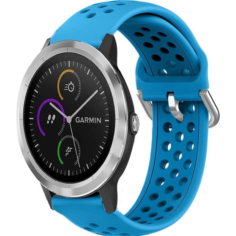 Strap-it Silikonarmband (Silikon, Vivoactive 3), Uhrenarmband, Blau