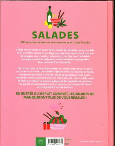 Actual product image Salades : 500 recettes variées et savoureuses pour toute l'année (French, Collectif, 2024)