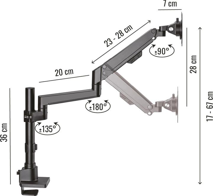 Actual product image Yaasa Monitor Arm (Table)