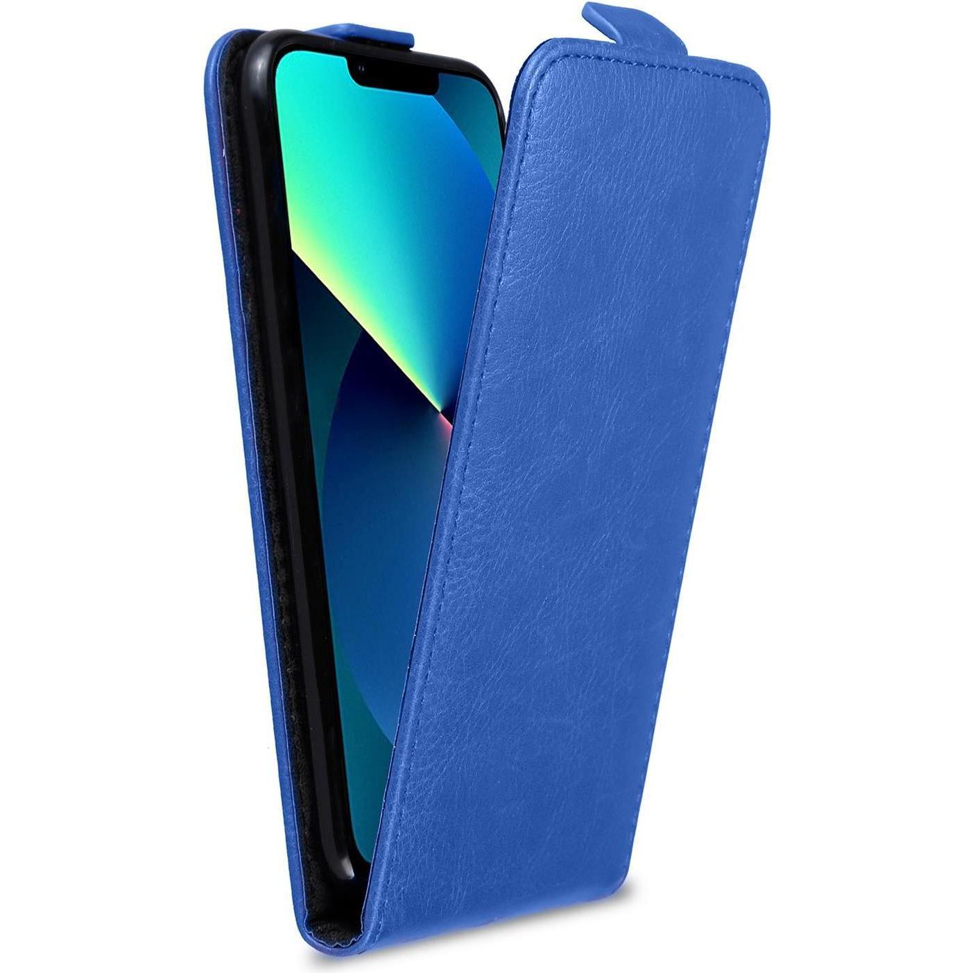 Cadorabo Flip Glatt Hülle (Apple iPhone 13), Smartphone Hülle, Blau