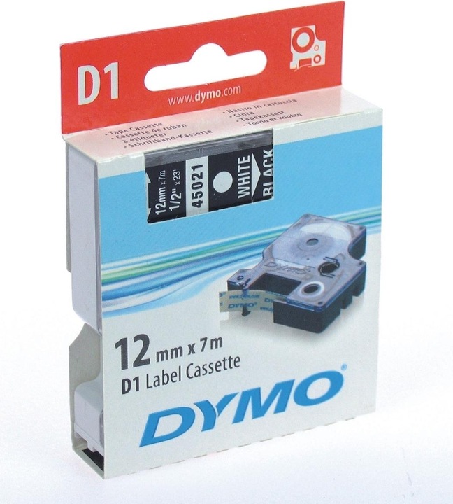 Produktbild Dymo S0720610 Standardband (1.20 cm, Schwarz, Weiss)
