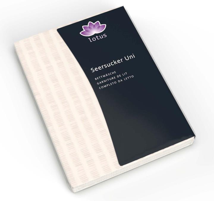 Actual product image Lotus Bettwaren Bed Linen Satin Seersucker uni (Pillowcase, 65 x 100 cm)