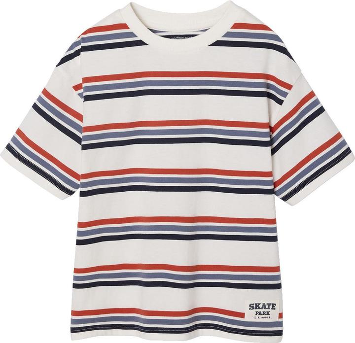 Actual product image Vertbaudet Gestreiftes Jungen T-Shirt HAPPY LA mit Recycling-Baumwolle (152)