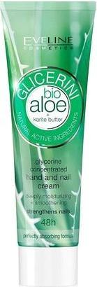 Eveline Glycerine Geconcentreerde Hand- en Nagelcrème Diep Voedend en Verzachtend Biologische Aloë & Karite (100 ml)