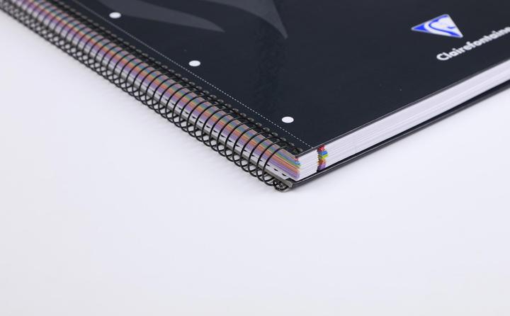 Image du produit Clairefontaine Cahier à spirale Mimesys A4+ 240 pages détachables perforées 4 trous petits carreaux et cadre en-têt (A4+, Quadrillé)