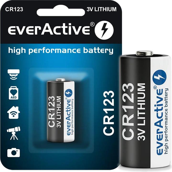 Everactive CR123 Lithium Photo (CR17345) - Batterie (1 pcs., RCR123A, 1500 mAh)