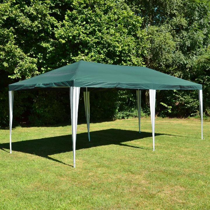 Actual product image VCM Pavillon Partyzelt grün 3x6m PE 110g/m² Gartenzelt Festzelt Eventzelt Marktzelt (600 cm, 300 cm)