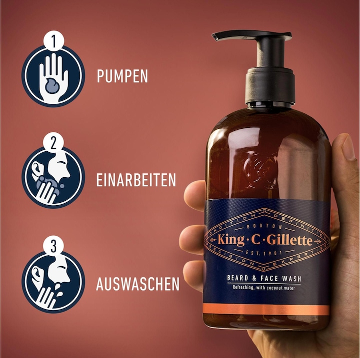 Image du produit King C. Gillette Nettoyant Pour La Barbe Et Le Visage (350 ml)