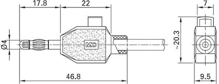 Produktbild Stäubli Büschelstecker Stecker, gerade