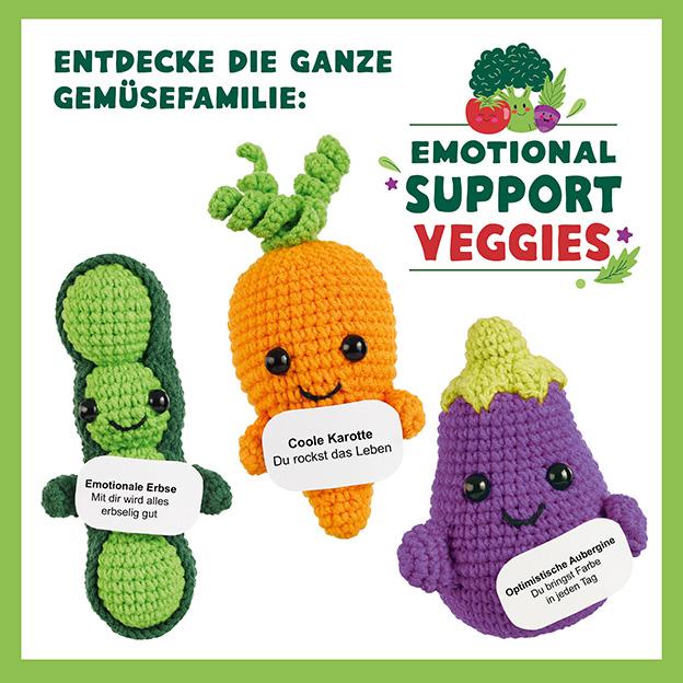 Actual product image Emotional Support Veggies Häkelset