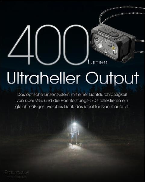 Immagine prodotto Nitecore NU25UL -Ultralight (400 lm)