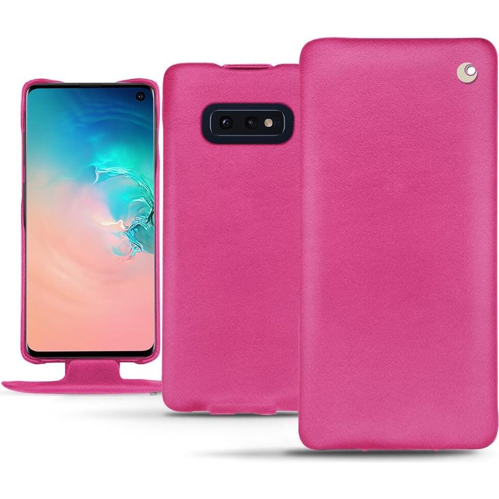 Noreve Lederschutzhülle vertikal (Samsung Galaxy S10e), Smartphone Hülle, Rosa