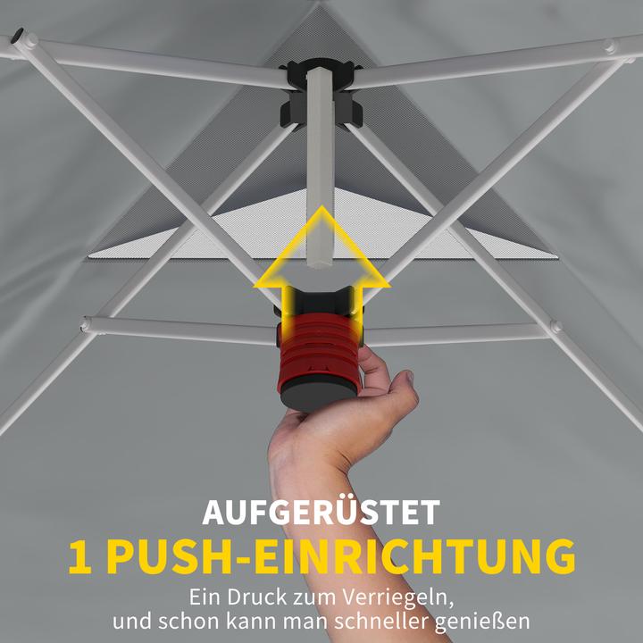 Actual product image Outsunny Faltpavillon Oxfordstoff, Metall Weiss (300 cm, 300 cm)