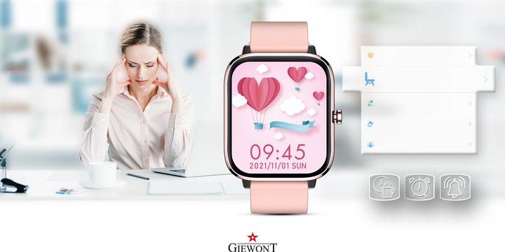 Actual product image Giewont GW230-1 Rose Gold Pink Smartwatch