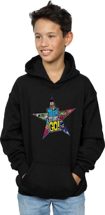 Actual product image Boys Teen Titans Go Star Logo Hoodie (140, 146)