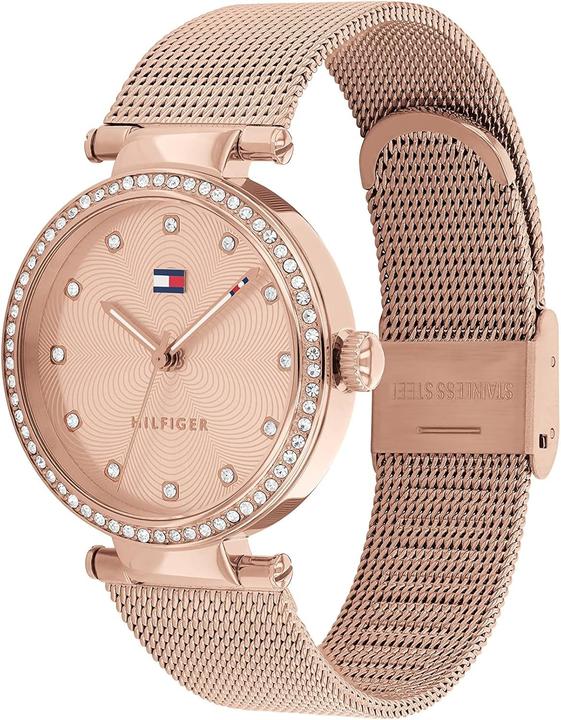 Immagine prodotto Tommy Hilfiger Orologio al quarzo analogico da donna con cinturino in acciaio inossidabile 1782508 Oro rosa strappy (Orologio da polso analogico, 32 mm)