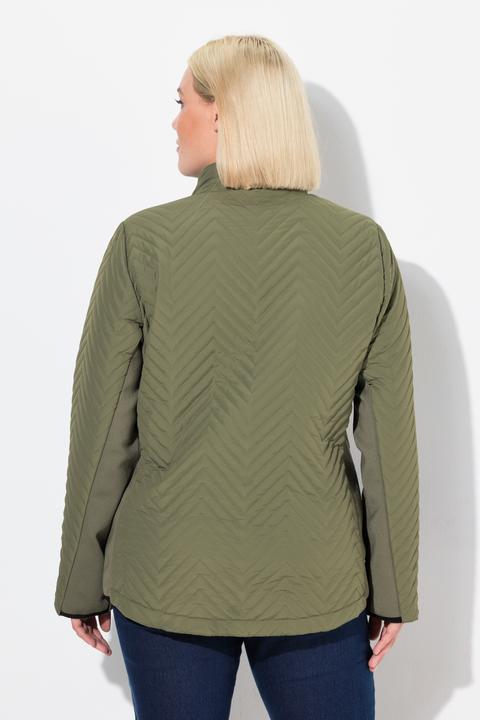 Produktbild Ulla Popken Steppjacke, Strickeinsätze, Stehkragen, Zipptaschen (42, 44)