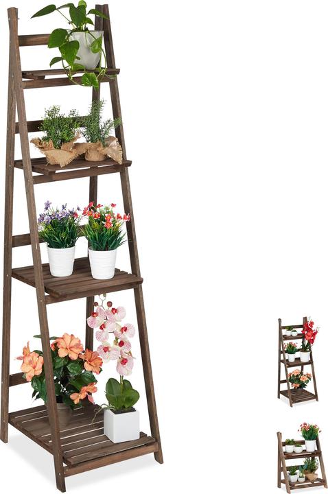 Image du produit Relaxdays Etagère escalier fleurs