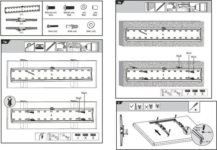 Actual product image Maclean MC-668 - VESA Monitor/TV Holder, 37-70", black, 40 kg (Wall, 40 kg, 37" - 70")