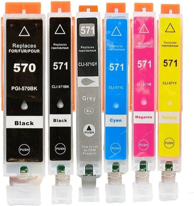 Immagine prodotto Hermex Cartucce compatibili per la stampante Canon Pixma MG7750 (M, Y, FC, GY, C, PGBK)