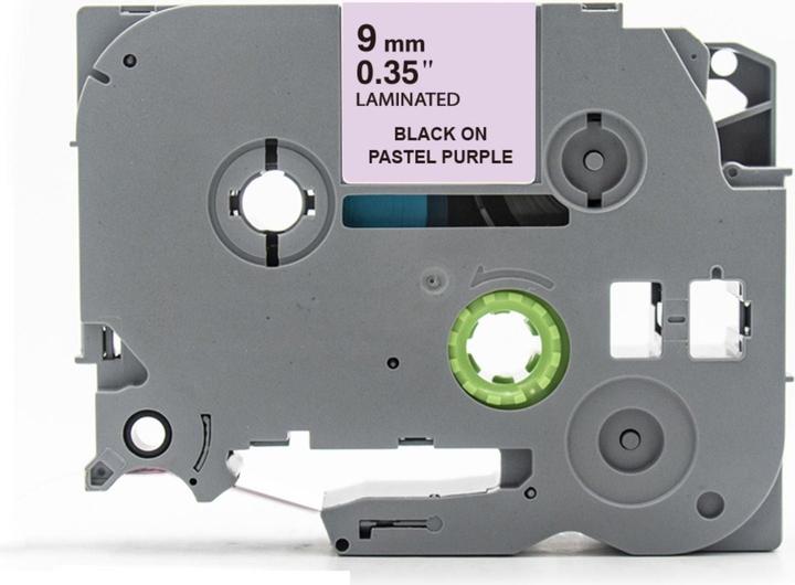 Produktbild Hermex Alternatives Etikettenband zu Brother TZe-MQF21 Beschriftungsband (0.90 cm, Schwarz, Violett)