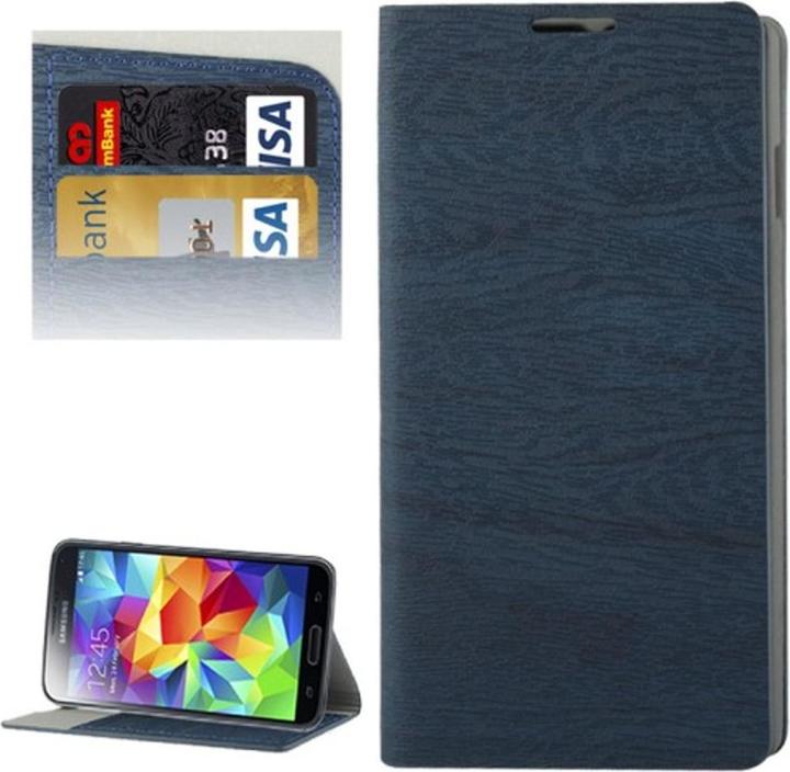 Produktbild König Design Design Handytasche für Samsung Galaxy S5 / S5 Neo dunkelblau (Samsung Galaxy S5, Samsung Galaxy S5 Neo)
