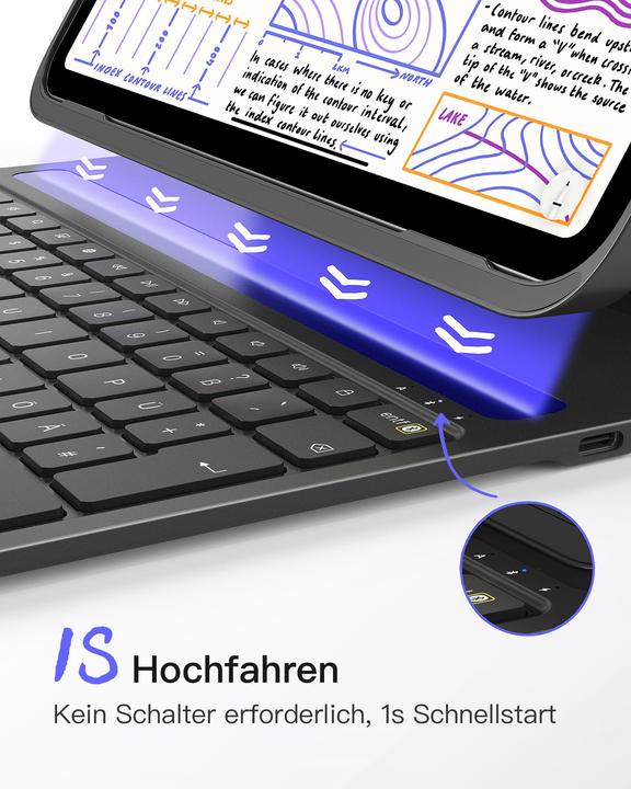 Actual product image Inateck Keyboard iPad 2007 black (BK2007 black) (DE, IPad Air 10.9)