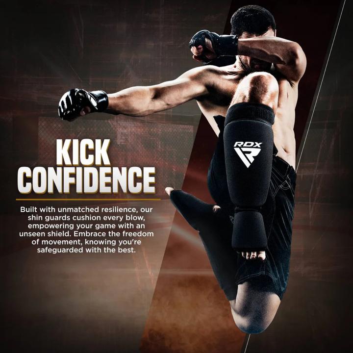 Actual product image Rdx Hosiery Shin Instep Foam Black/White-M (M)