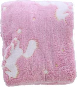 Actual product image Toi-Toys Glow N fun Glow in the Dark blanket unicorn, 130x150cm (130 x 150 cm)