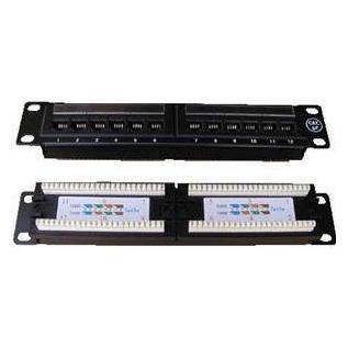Datacom Patch panel 10â€oe UTP cat5e 12portÅ¯, Server Zubehör, Schwarz