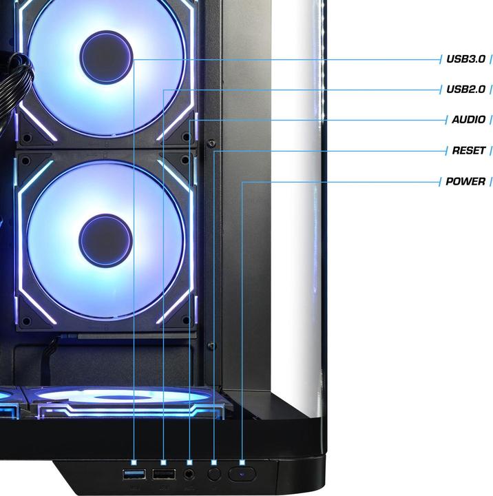 Produktbild Kiebel Panorama Curve V (2000 GB, 64 GB, AMD Ryzen 7 5700X, GeForce RTX 5060)