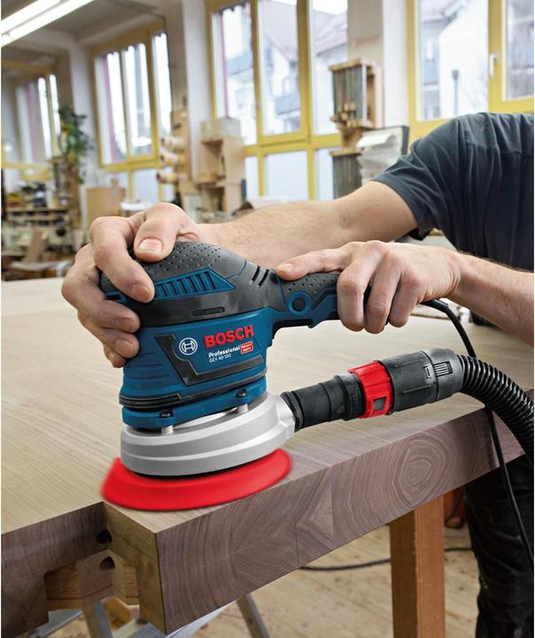 Produktbild Bosch Professional Exzenterschleifer GEX 40-150 mit 1 x Mehrlochschleifblatt C470 (Exzenterschleifer, 400 W)