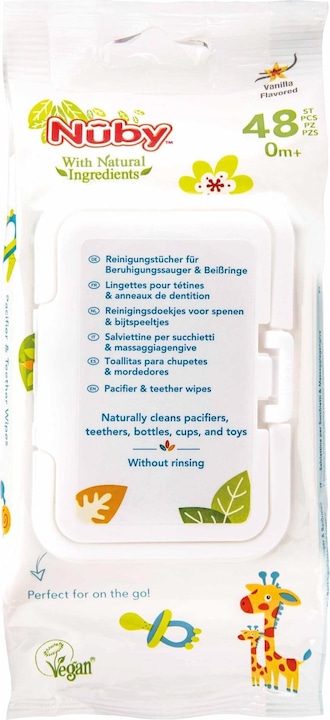 Actual product image Nuby Wet wipes for dummies and toys (48 x, up to 12 M.)