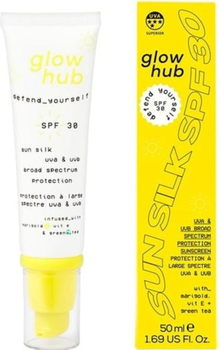 Actual product image Glow Hub Defend Yourself Sunscreen SPF 30 with UVA and UVB Protection (Sun cream face, SPF 30, 50 ml)