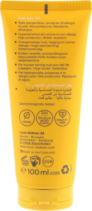 Produktbild Widmer Louis Sun Gel LSF30 parfumiert 100 ml (Sonnencreme, SPF 30, 100 ml)
