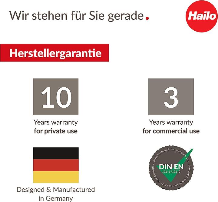 Produktbild Hailo L84 ComfortLine Alu-Sicherheits-Stehleiter (Stehleiter, 70 cm)