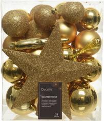 Produktbild Kaemingk Weihnachtskugeln Poly. Glänzend, Matt, Glitzer-Mix (33x)