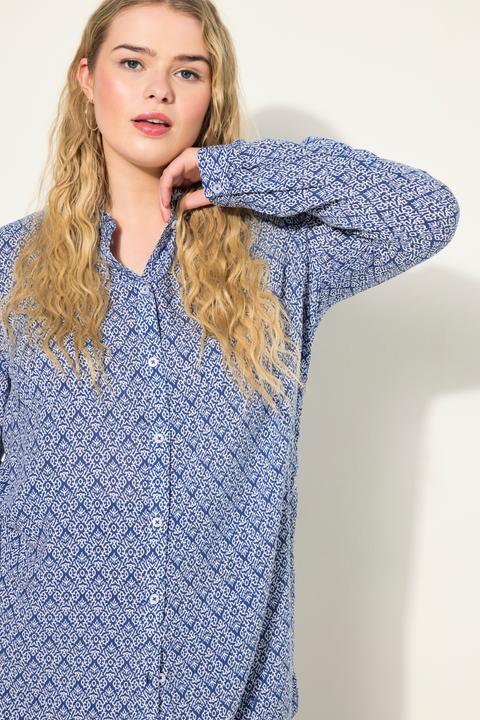 Produktbild Studio Untold Hemdbluse, Boxy Shape, grafischer Print, Hemdkragen, Langarm (42, 44)