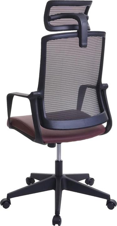 Produktbild Swisshandel24 Bürostuhl, Drehstuhl Schreibtischstuhl, ergonomisch Kopfstütze, Kunstleder bordeaux-rot